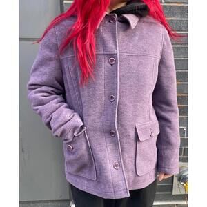 LLBean Purple Wool Blend Coat
